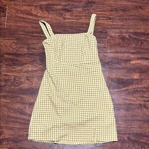 Plaid Yellow Dress